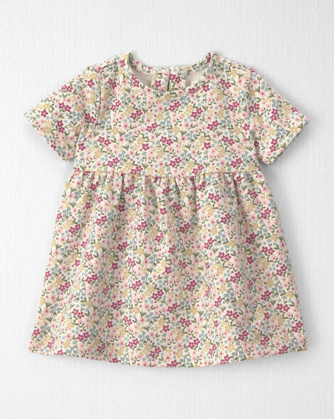 Baby Girl Organic Cotton French Terry Dress in Floral