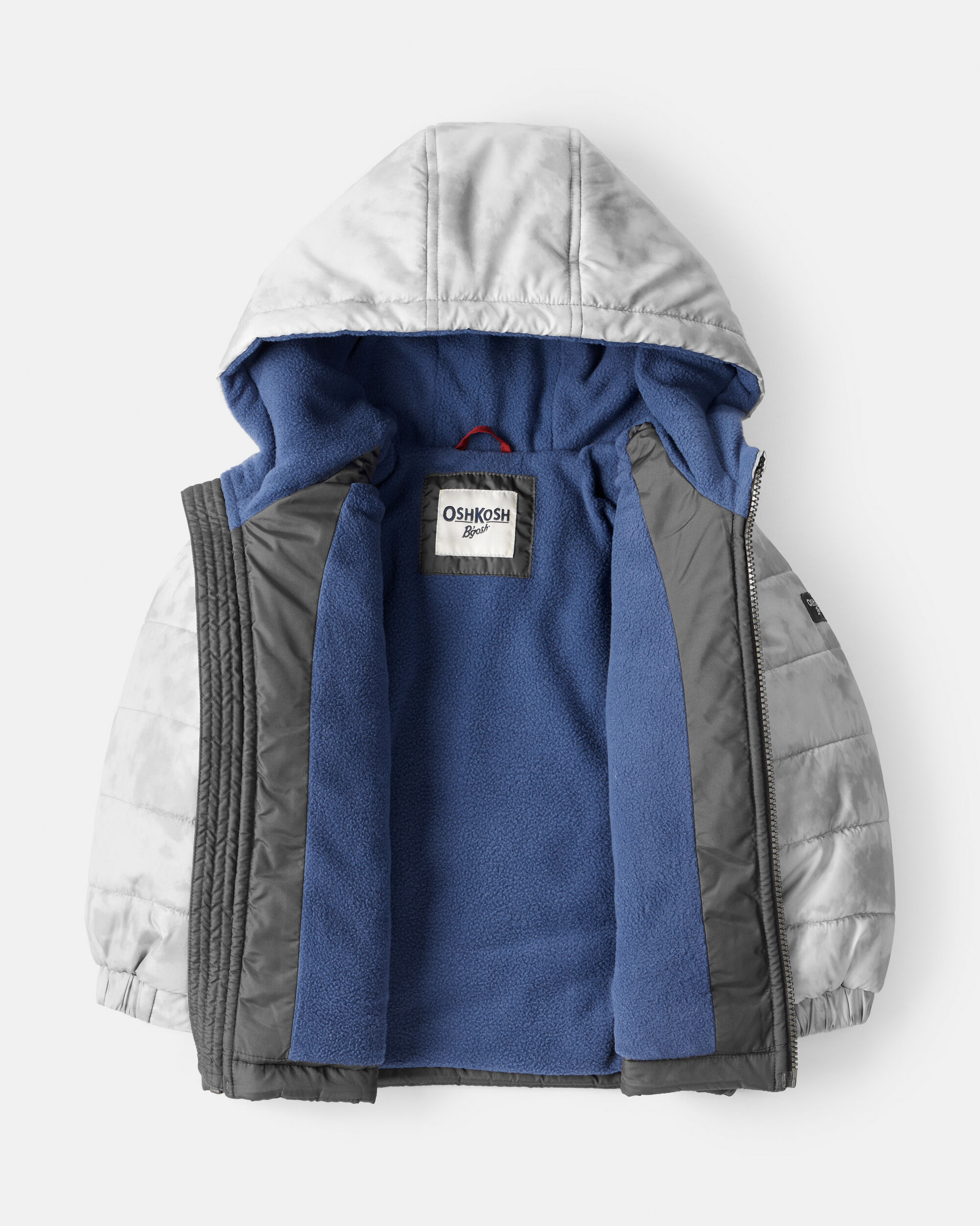 M.t.d ソダシグッズ Toddler Boy 2-Piece Color Block Hooded Snowsuit Jacket & Bib