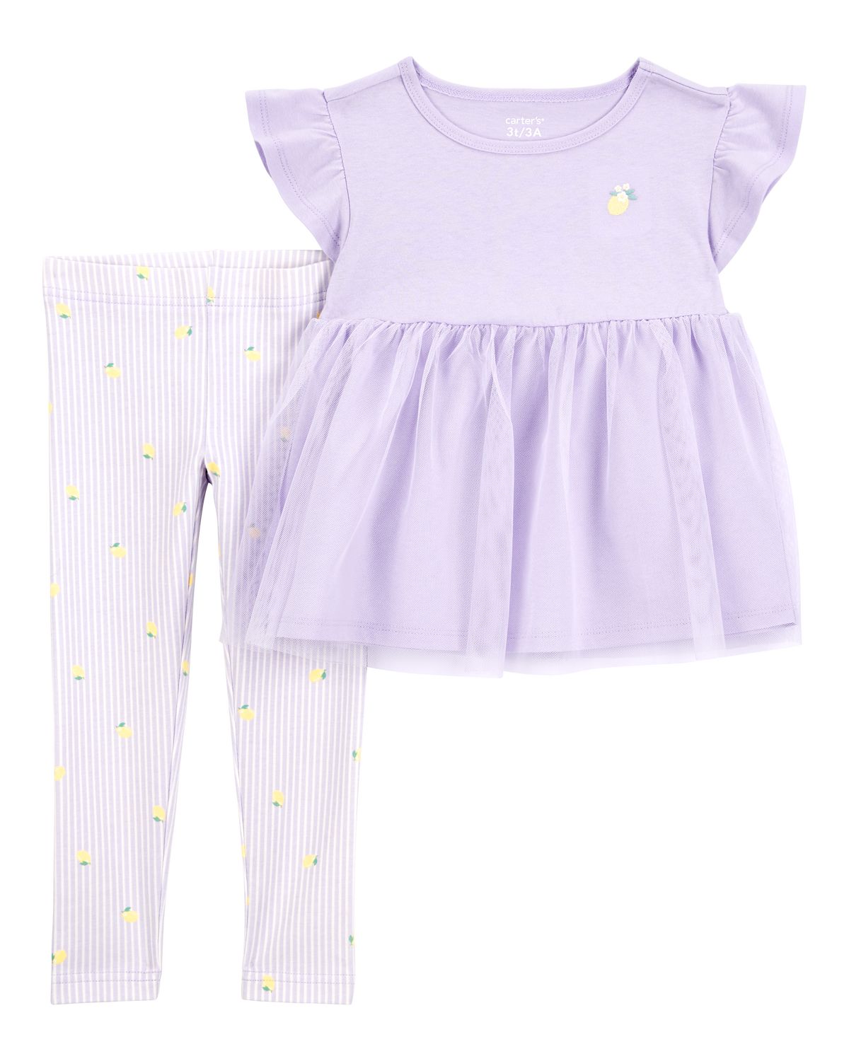 Toddler 2-Piece Lemon Tulle Top & Legging Set - Carter's Toddler 2-Piece Lemon Tulle Top & Legging Set - Carter's