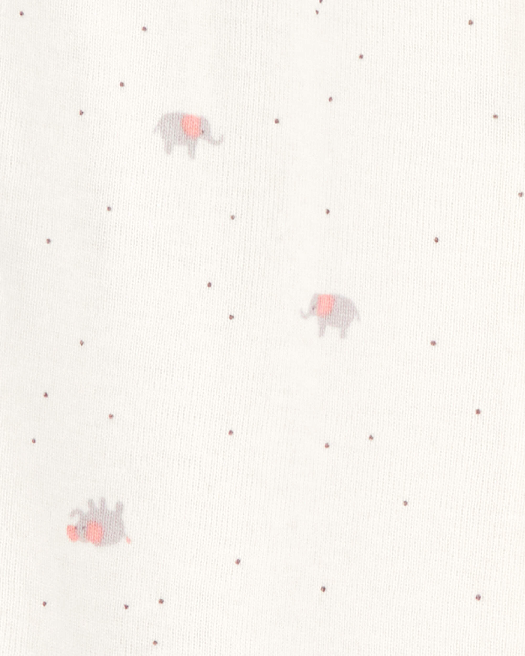 Baby Girl 2-Pack 2-Way Zip Cotton Sleep & Play Pajamas - White/Pink