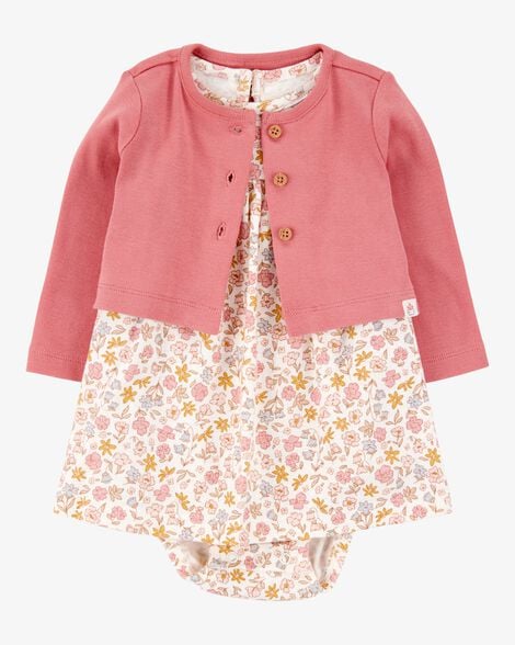  Product image 1 of Baby 2-Piece Bodysuit Dress & Cardigan Set