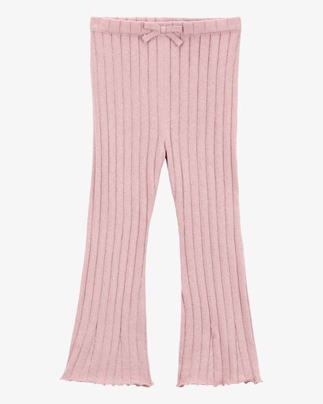 Product image 3 of Toddler Sweater Knit Pull-On Flare Pants - Pink