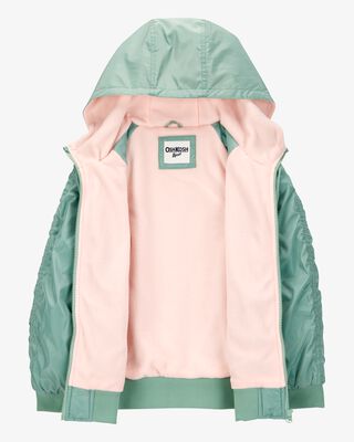 Product image 2 of Kid Fleece-Lined Midweight Bomber Jacket - Green