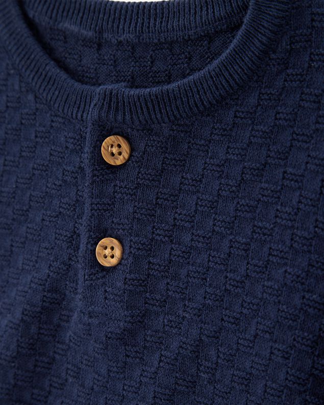 Product image 2 of Baby 2-Piece Sweater Knit Henley & Short Set