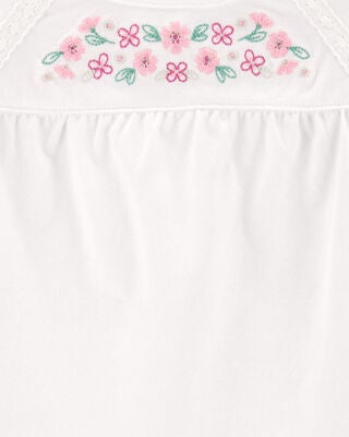 Product image 2 of Baby Flutter-Sleeves Floral Top - White