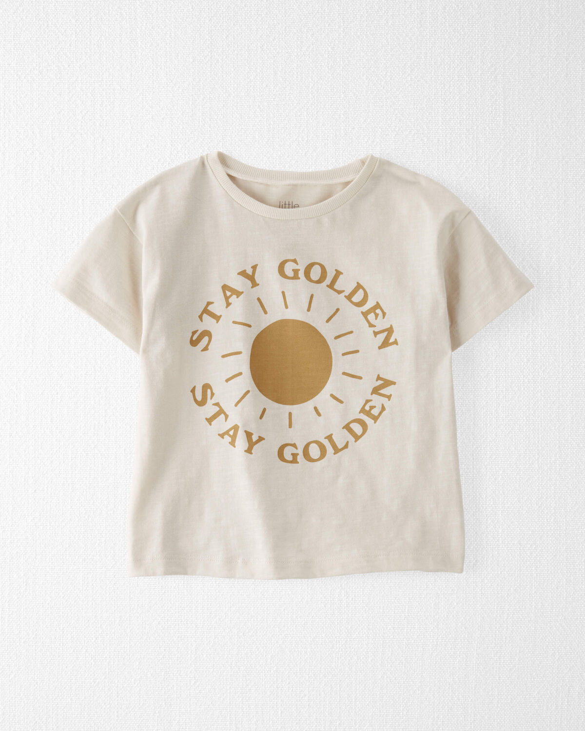 Toddler Organic Cotton Stay Golden Graphic Tee - Little Planet みみりん様専用ear cover knit cap ベージュ