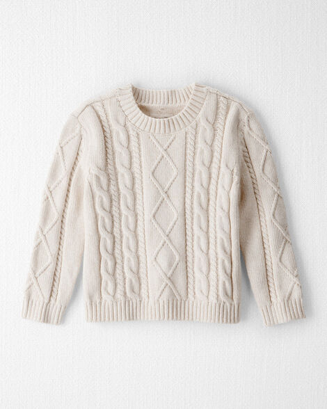 Toddler Organic Cotton Cable Knit Sweater