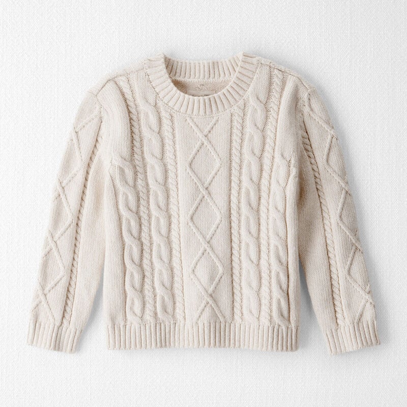 Toddler Organic Cotton Cable Knit Sweater