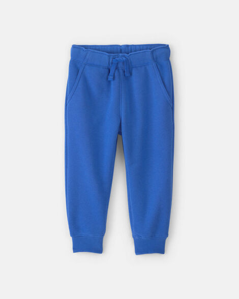 toddler boy fleece joggers - blue