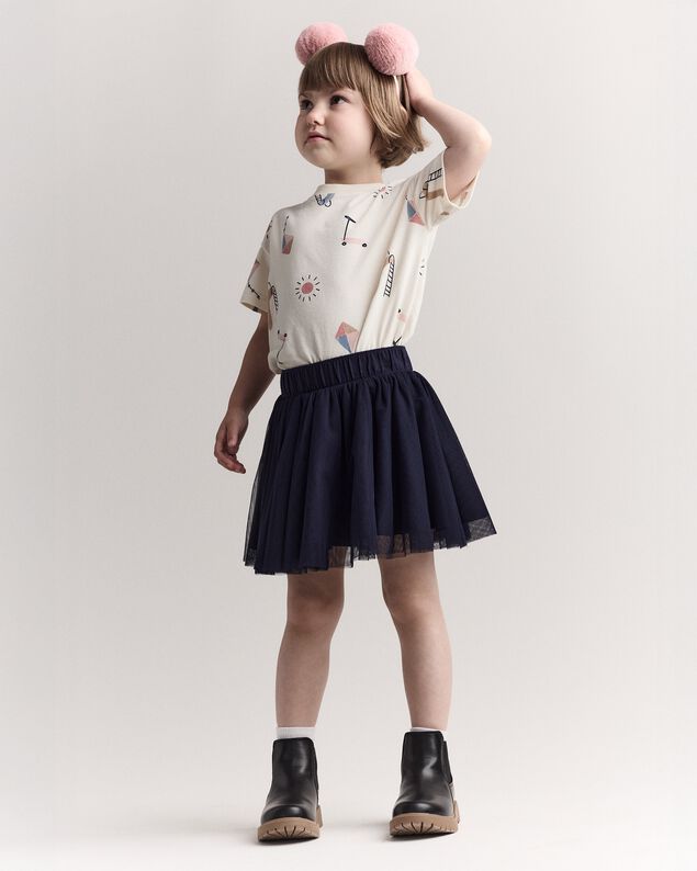 Product image 1 of Toddler Girl Avenue Twirl™ Mini Skirt with Tulle - Navy