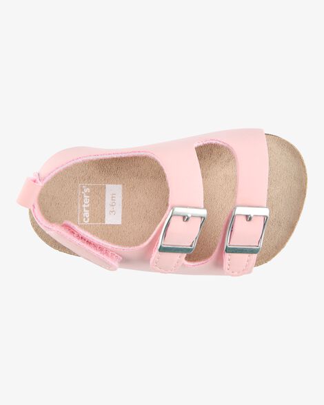  Product image 4 of Baby Buckle Faux Cork Sandals - Pink