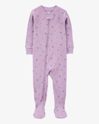 Product image 1 of Toddler 1-Piece Butterfly Waffle Knit Footie Pajamas
