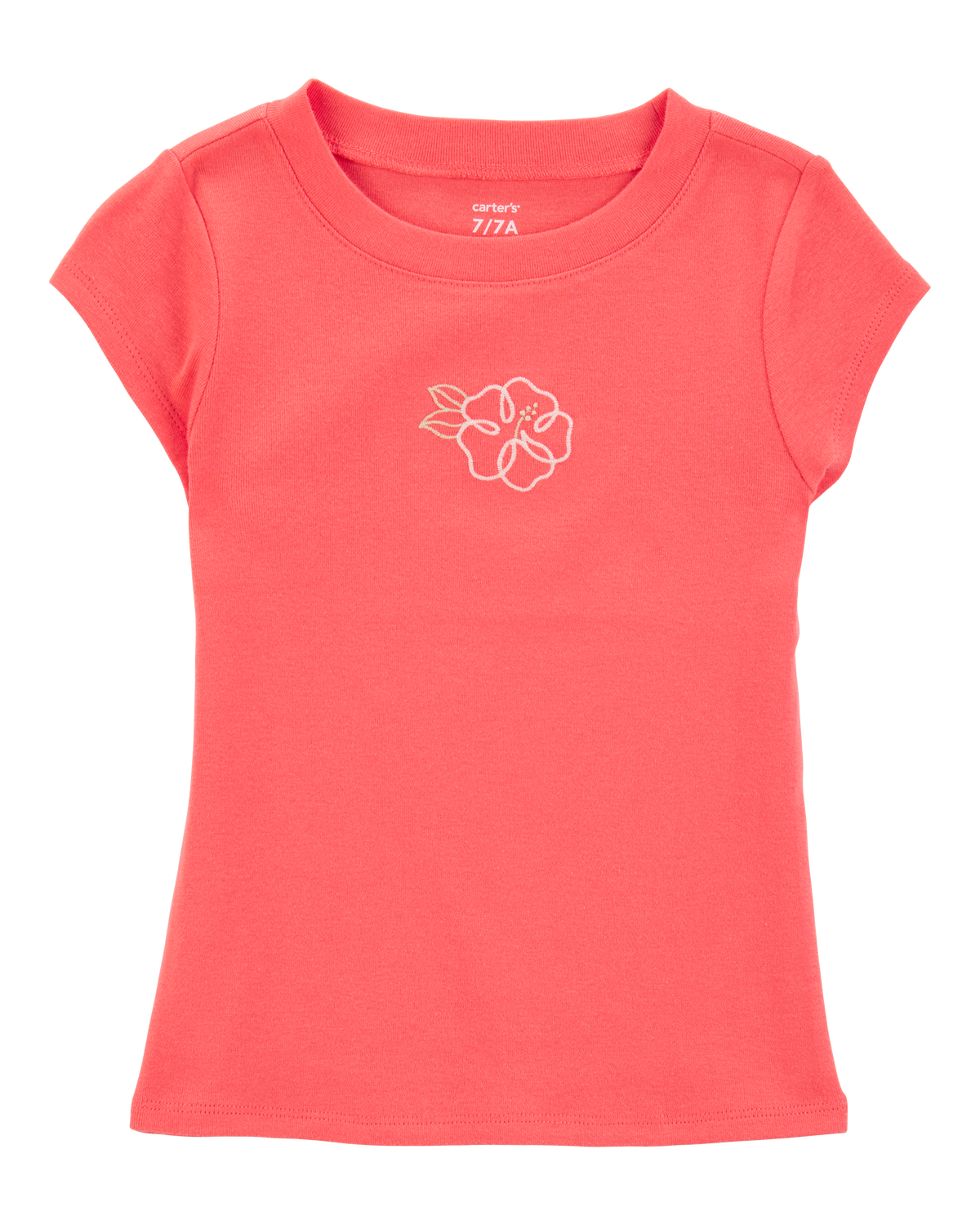 tシャツ Rose embroidery eyelet short top レディース Girls' Short-sleeve Lattice-sequin T-shirt For Girls | J.Crew