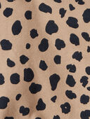Brown - Baby Leopard Hooded Long-Sleeve Bubble Romper - Brown, Selected