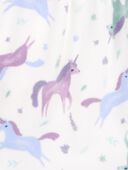 Purple/Blue - Kid Unicorn Fleece Nightgown, Selected