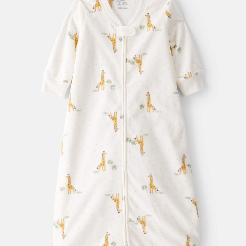 Baby Giraffe Fleece Sleep Bag - Cream