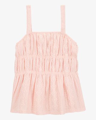 Product image 1 of Kid Ruched Textured Tank - Pink