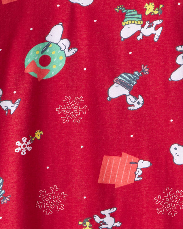 Product image 2 of Boys Christmas Peanuts Snoopy Print Long-Sleeve Graphic Tee - Red