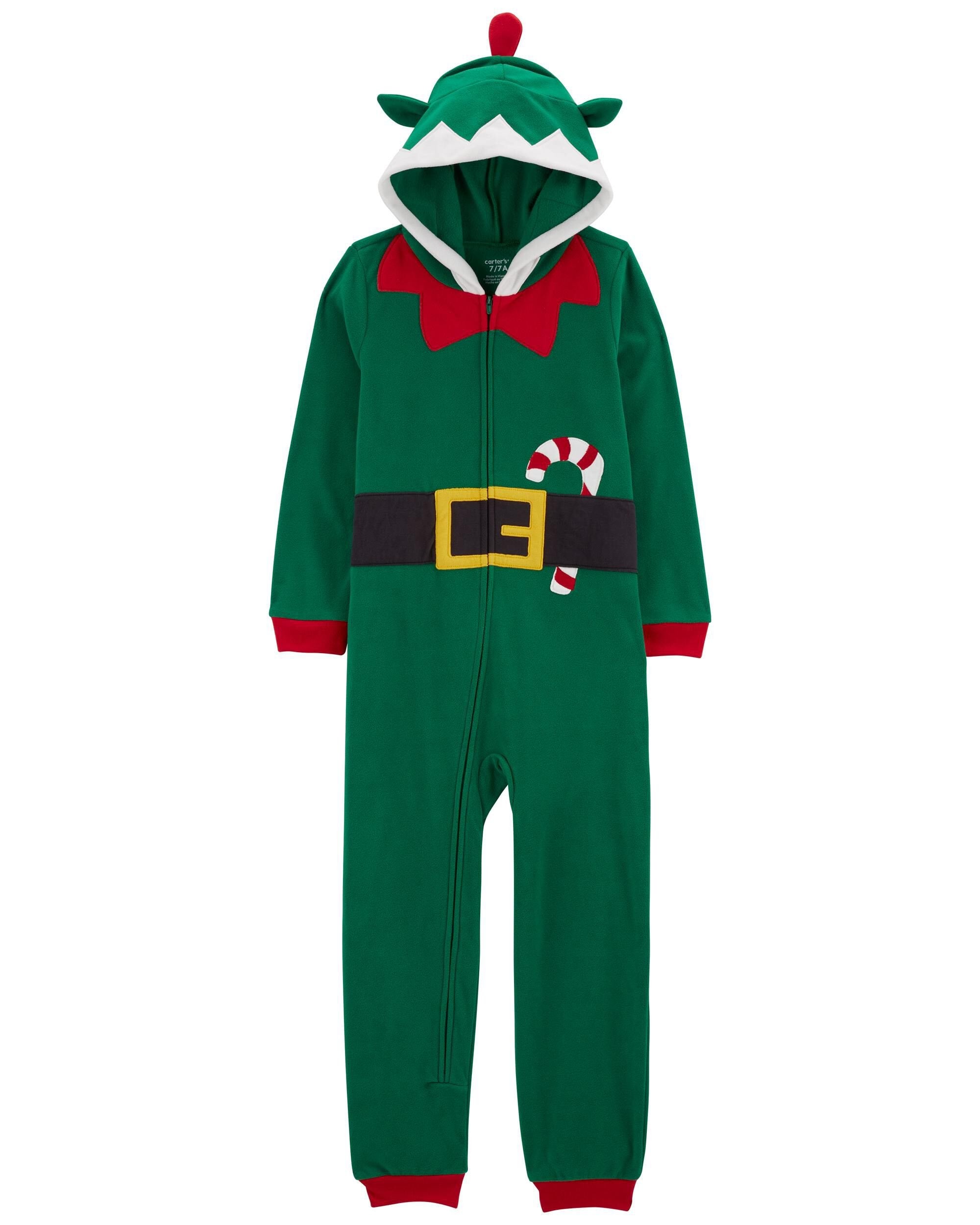 Kid 1 Piece Elf Fleece Costume Pajamas Carter s Carter s