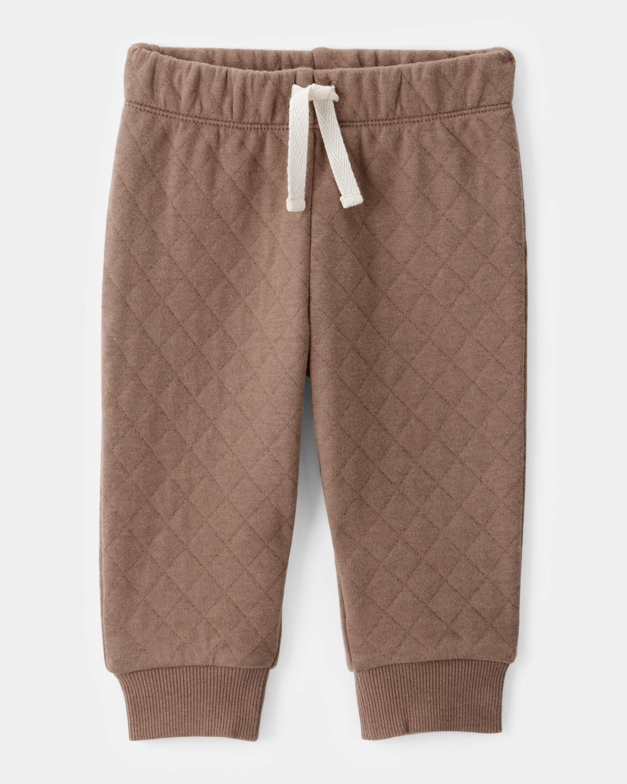 Baby Boy 2-Piece Woodland Print Long-Sleeve Bodysuit & Quilted Pant Set - Ivory/Brown