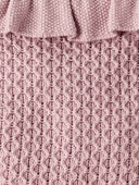 Dusty Rose - Baby 2-Piece Organic Cotton Crochet Knit Set, Selected