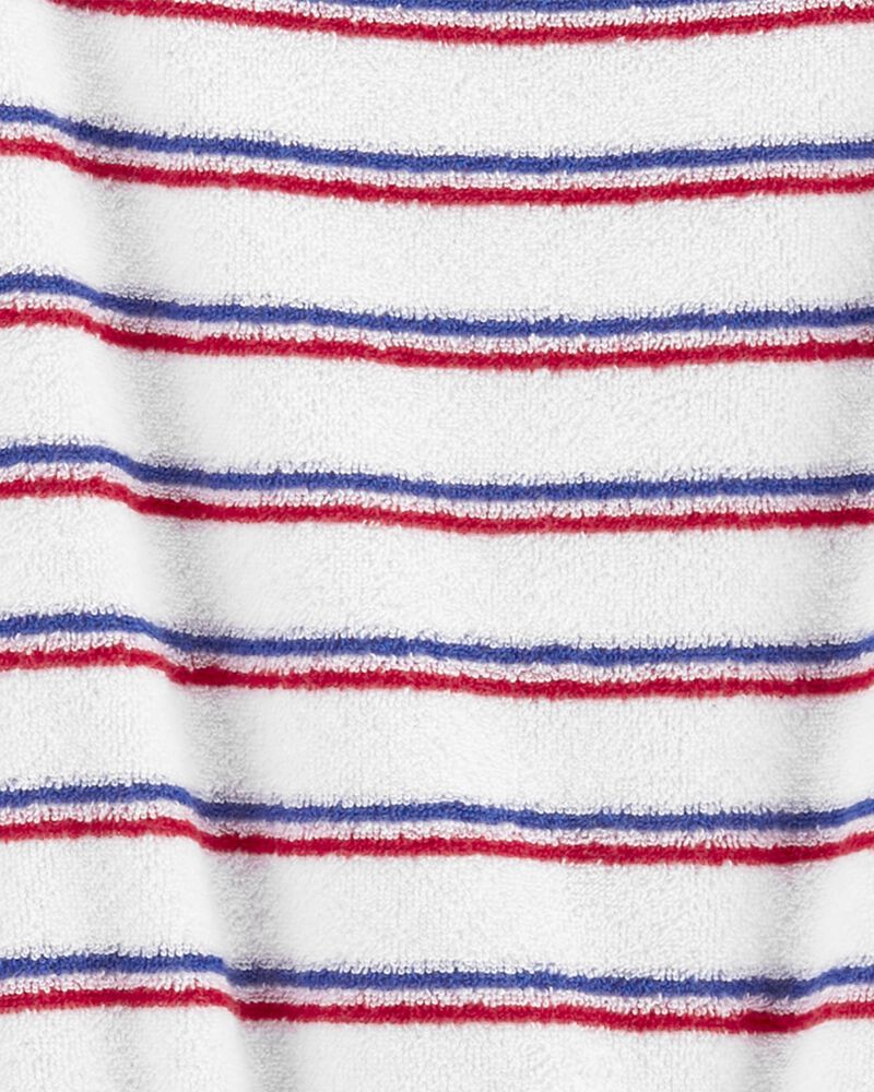 Red/White/Blue Kid Striped Tank CoverUp Romper