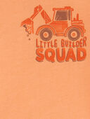 Orange/Navy - Baby 2-Piece Construction Tee & Denim Short Set, Selected