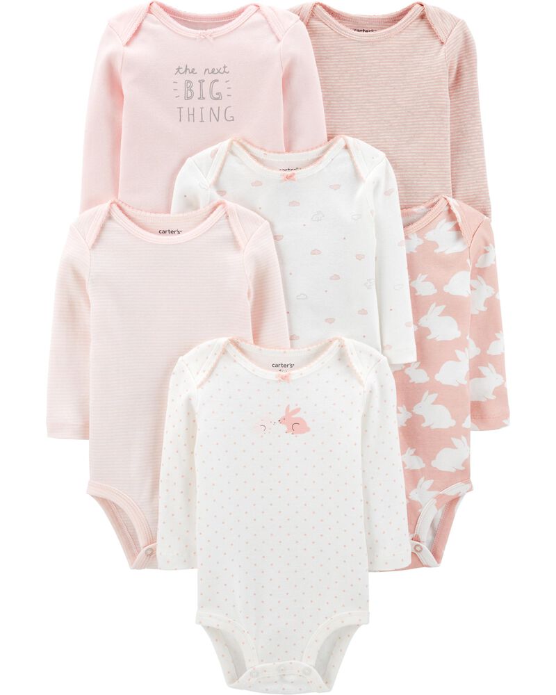 6 Pack Bunny Original Bodysuits Carters Com