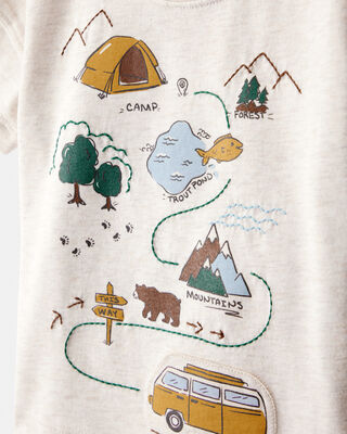 Product image 2 of Baby Boy Camping Short-Sleeve Graphic Tee - Ivory