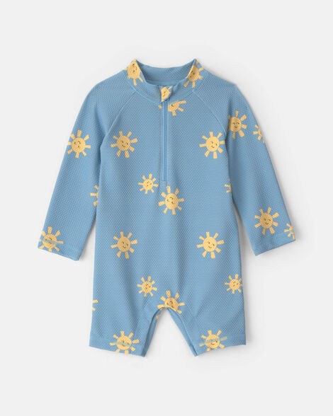 baby boy sun rashguard - blue
