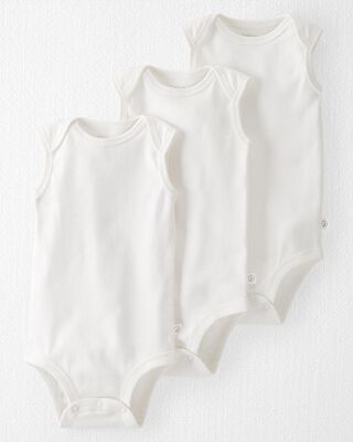Product image 1 of Baby 3-Pack Organic Cotton Rib Bodysuits