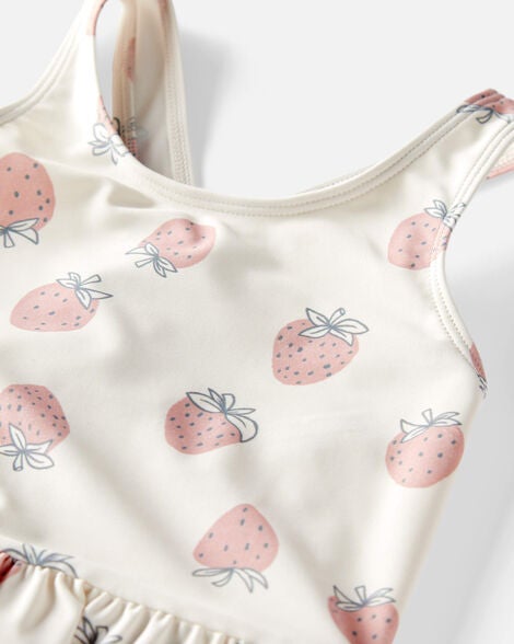  Product image 3 of Toddler Recycled Strawberry-Print Swimsuit