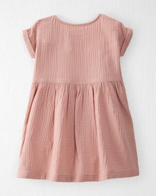 Product image 2 of Toddler Organic Cotton Gauze Dress in Pink