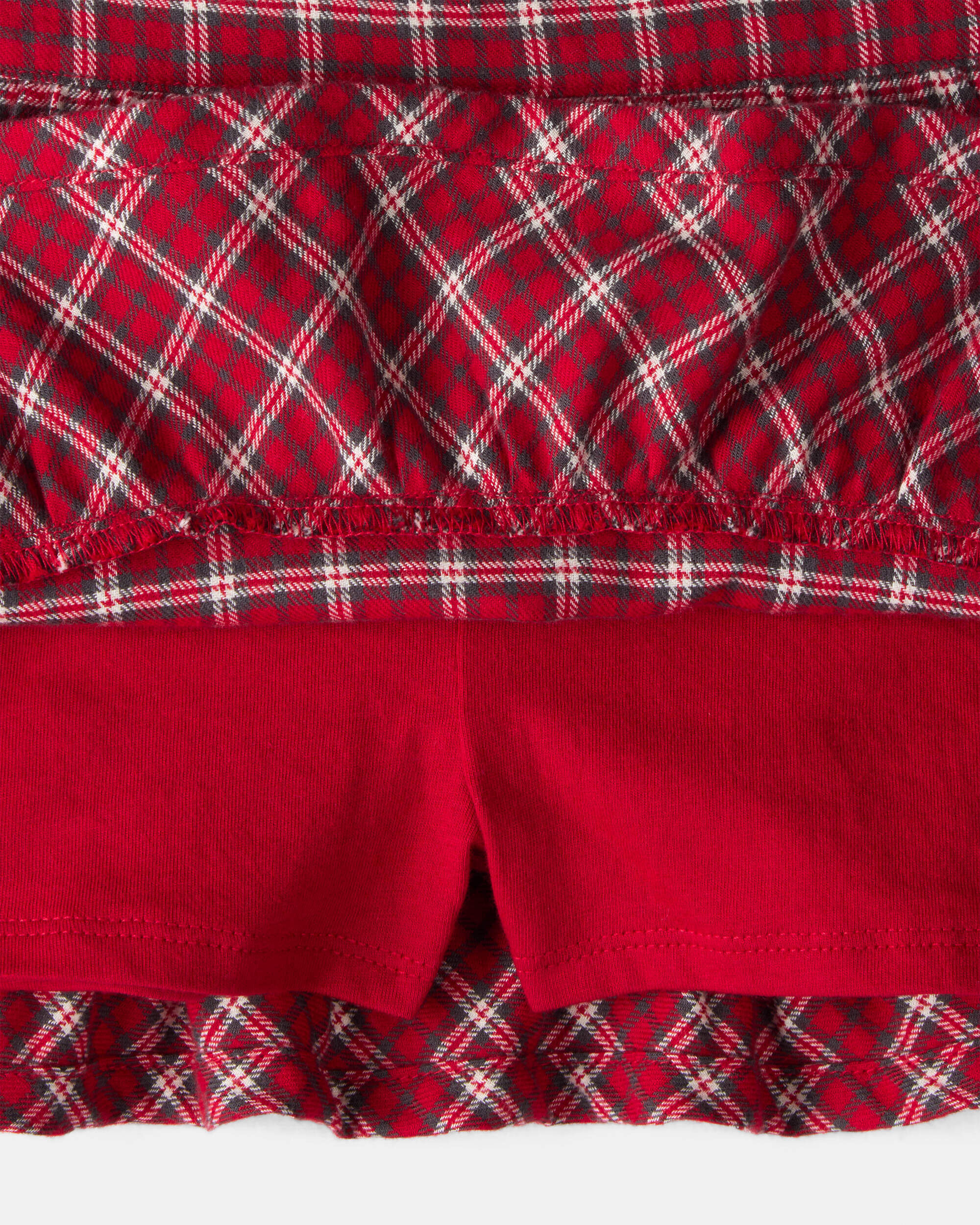 Toddler Girl Plaid Cotton Skirt - Red