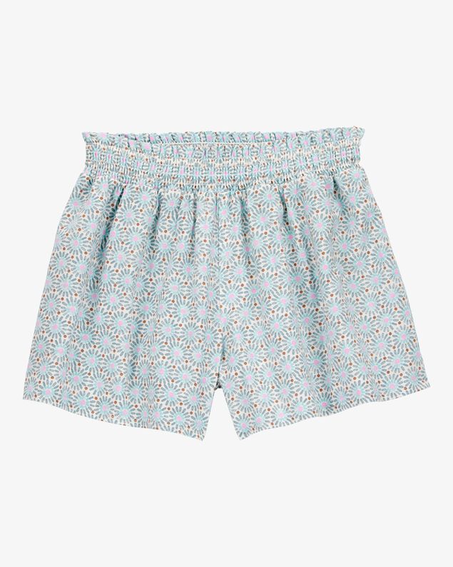 Product image 1 of Kid Geo Print Linen Look-Alike Flowy Pull-On Shorts