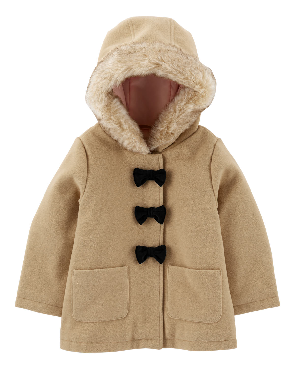 Baby Faux Fur Hooded Peacoat