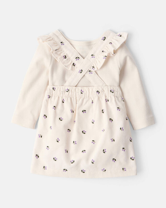 Product image 2 of Baby Girl 3-Piece Floral Long-Sleeve Dress Set - White