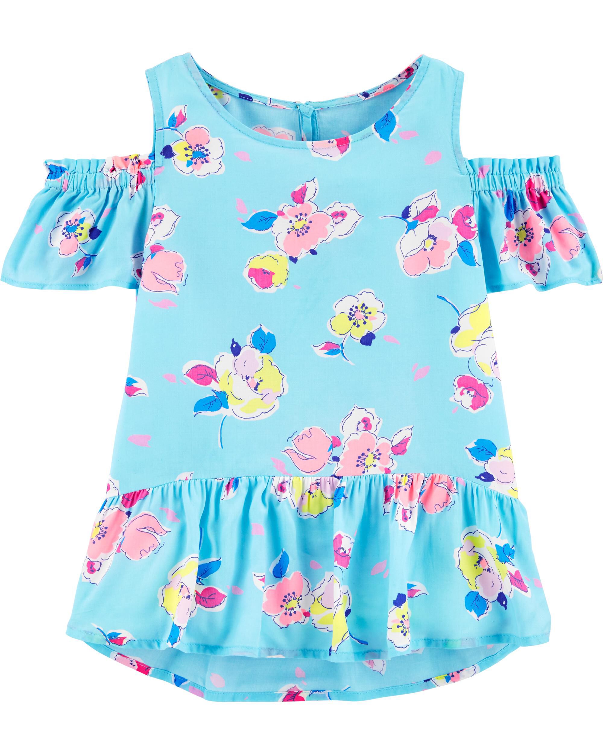 Carters Baby Girls Cotton Print Tank Tunic Top 24m, Orange