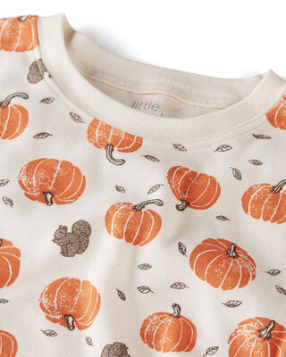 Product image 2 of Kid Organic Cotton Pajamas in Harvest Pumpkins