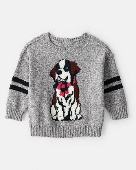 baby boy dog sweater - grey