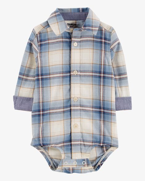  Product image 1 of Baby Plaid Button-Front Bodysuit