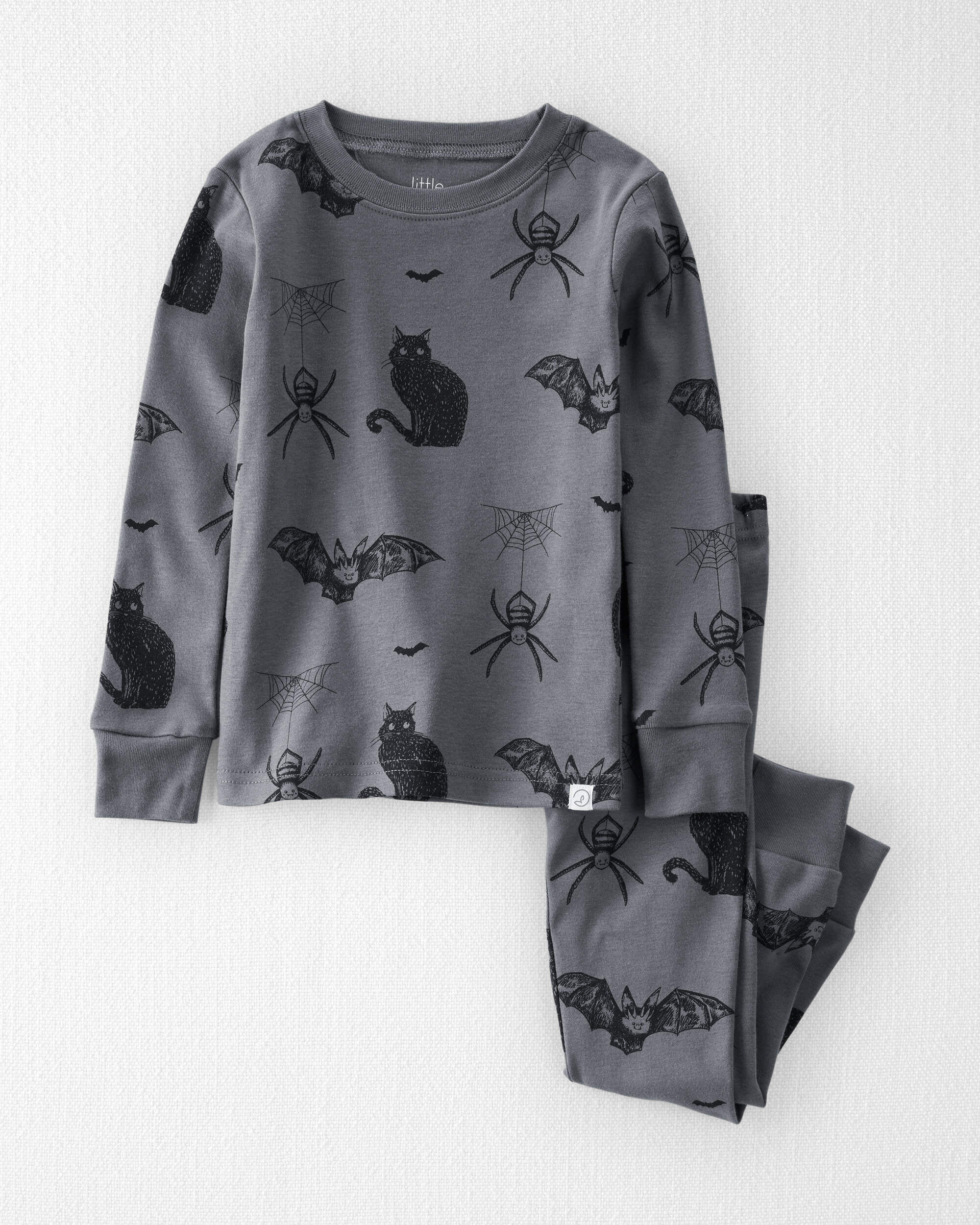 Toddler Organic Cotton Pajamas Spooky Creatures Print
