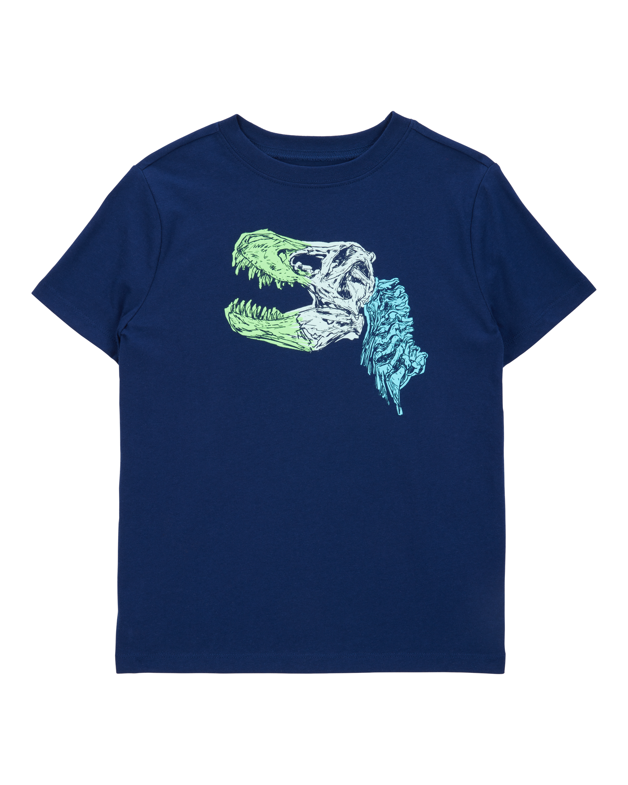Boys Dinosaur Short-Sleeve Graphic Tee - Navy