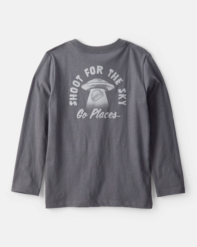 Product image 2 of Boys Shoot For The Sky Long-Sleeve Graphic Tee - Grey