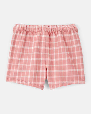 Product image 2 of Toddler Girl Plaid Print Knit Skort - Pink