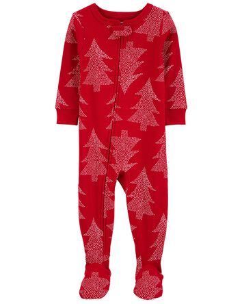 Baby 1-Piece Christmas 100% Snug Fit Cotton Footie Pajamas