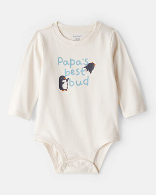 Baby Boy Abuela Long-Sleeve Graphic Bodysuit - Blue