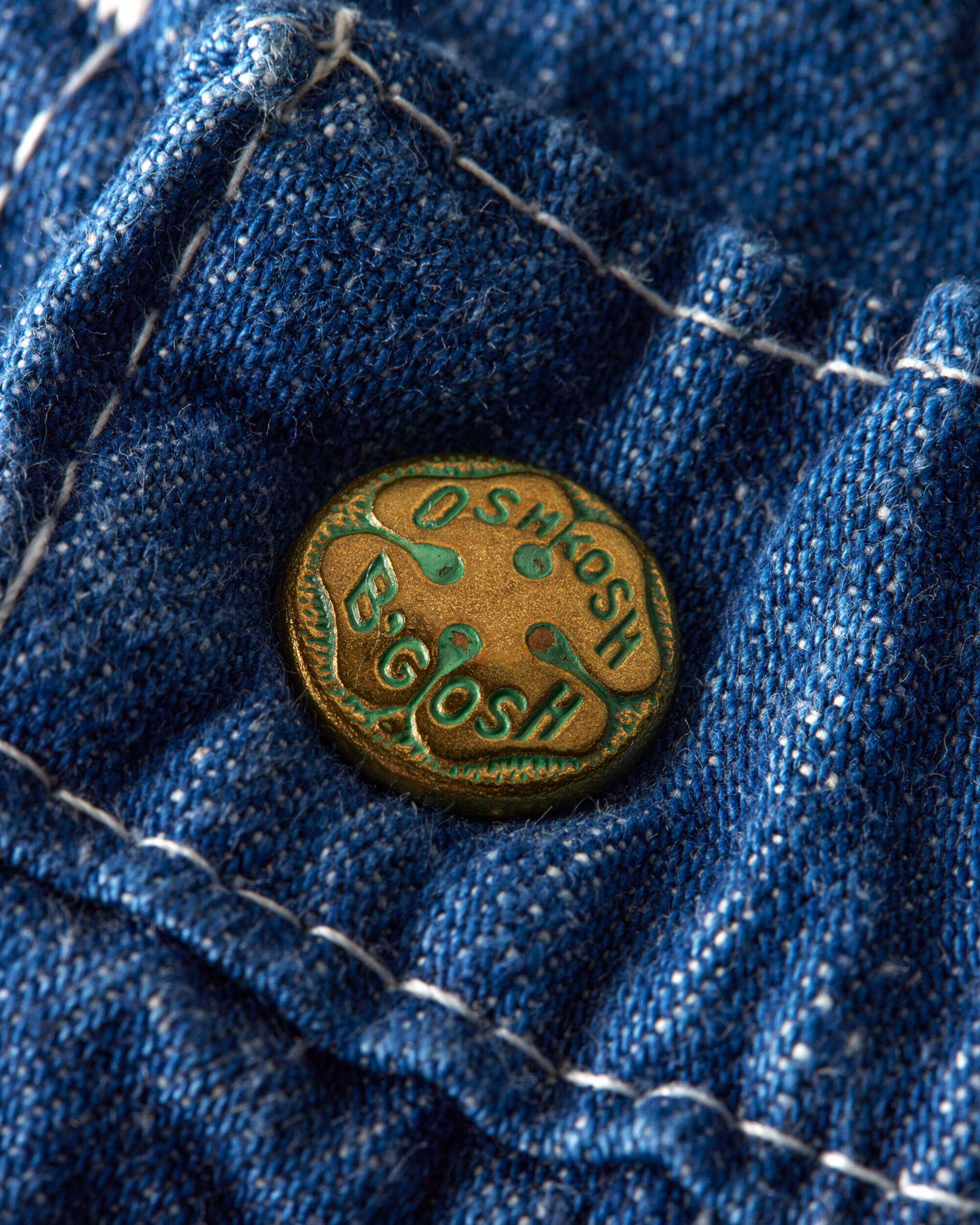 Adult X-Small Vintage Medium Wash Denim Carpenter Jeans from the OshKosh Archive Release