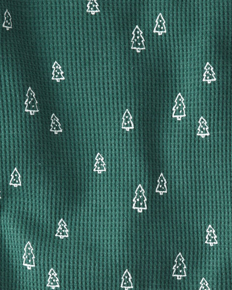 Product image 3 of Kid Organic Cotton Waffle Knit Evergreen Trees Pajamas Set