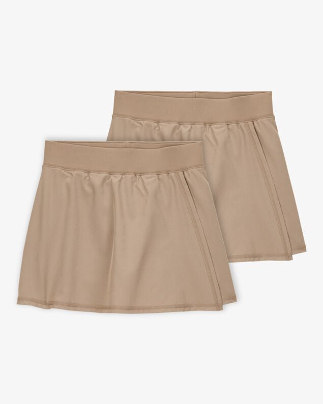 Product image 1 of Kid 2-Pack Active Stretch Uniform Skorts - Khaki